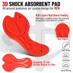 DEKO Red Men’s Thermal Cycling Bib Tights | DRoubaix Winter Compression Bib Tights UK - Image 4