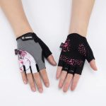 Non-slip workout gloves for gym with palm cushioning and wrist closure
