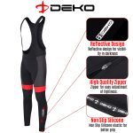 DEKO Red Men’s Thermal Cycling Bib Tights | DRoubaix Winter Compression Bib Tights UK - Image 2