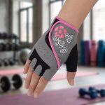 DEKO Ladies Cycling Gloves Pink & Grey | Breathable Half Finger Bike Gloves UK - Image 6