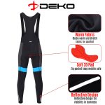 DEKO Blue Men’s Thermal Cycling Bib Tights | DRoubaix Winter Compression Bib Tights UK - Image 3