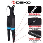 DEKO Blue Men’s Thermal Cycling Bib Tights | DRoubaix Winter Compression Bib Tights UK - Image 2