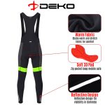 DEKO Men’s Green Cycling Bib Tights | DRoubaix Winter Compression Bib Tights UK - Image 3
