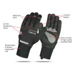 DEKO Black Winter Cycling Gloves – Windproof & Water-Resistant Thermal Bike Gloves UK - Image 2