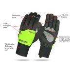 DEKO Green Winter Cycling Gloves – Windproof & Water-Resistant Thermal Bike Gloves UK - Image 2