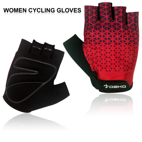 Deko women cycling gloves Red