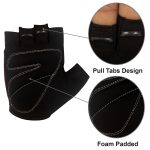 Ladies Cycling Gloves Half Finger Padded Palm Red D3 - Image 4