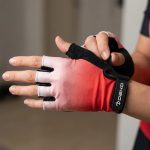 Ladies Cycling Gloves Half Finger Padded Palm Red D4 - Image 3