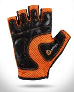 DEKO Orange Men’s Cycling Gloves – Breathable Padded Bike Gloves for Road Cycling - Image 2